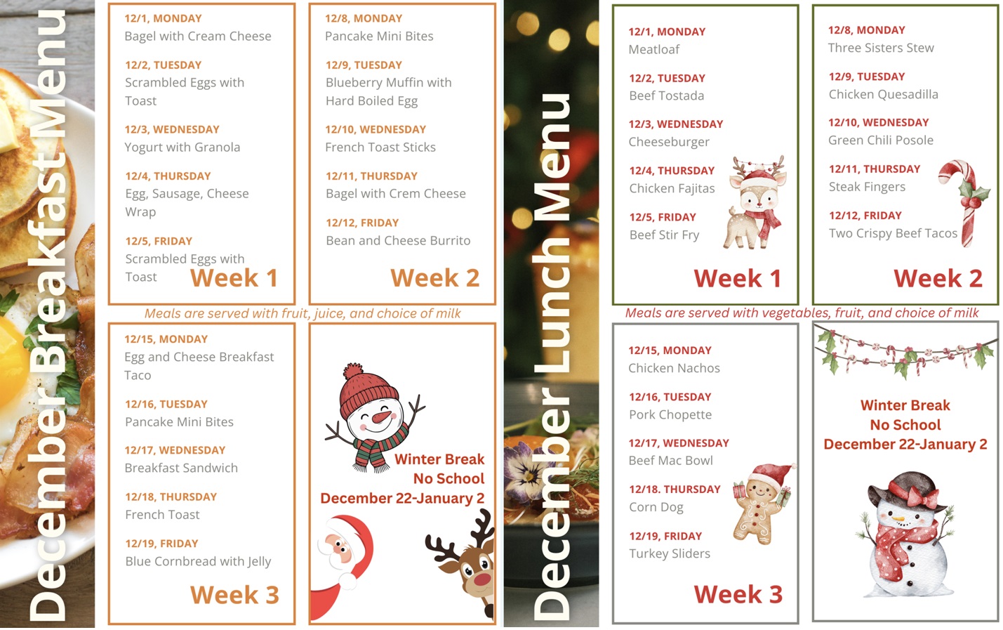 DEC Breakfast Lunch Menu